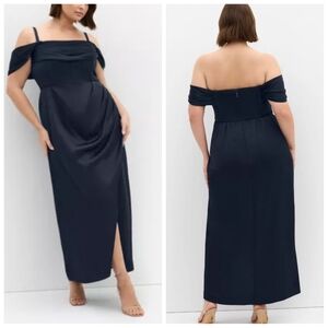 City Chic Forbidden Love Navy Maxi Dress | US 16 | NWT